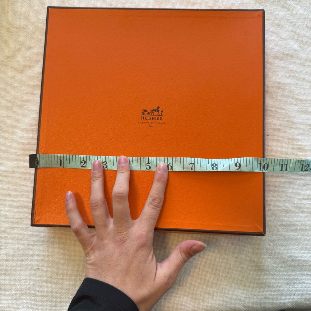 Hermes Orange Leather Accessory Box